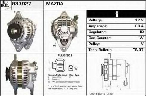 EDR 933027 - Alternator autospares.lv