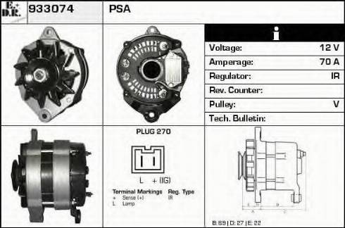 EDR 933074 - Alternator autospares.lv