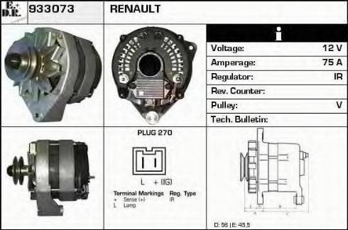 EDR 933073 - Alternator autospares.lv