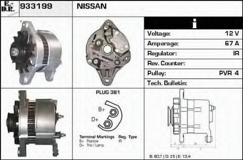 EDR 933199 - Alternator autospares.lv