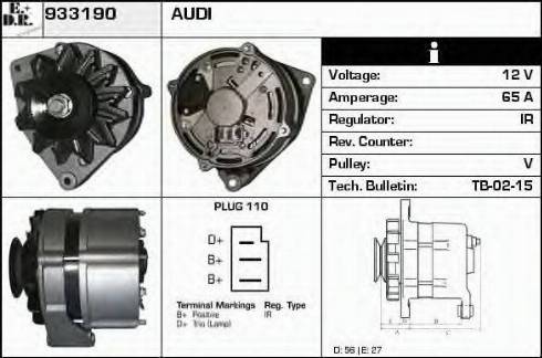 EDR 933190 - Alternator autospares.lv