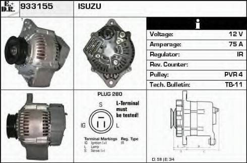 EDR 933155 - Alternator autospares.lv