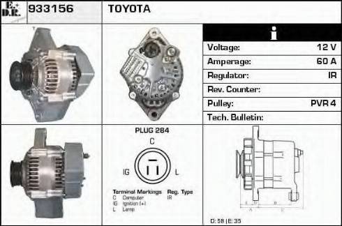 EDR 933156 - Alternator autospares.lv