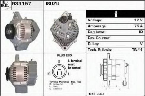 EDR 933157 - Alternator autospares.lv