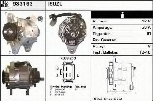 EDR 933163 - Alternator autospares.lv