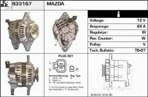 EDR 933167 - Alternator autospares.lv