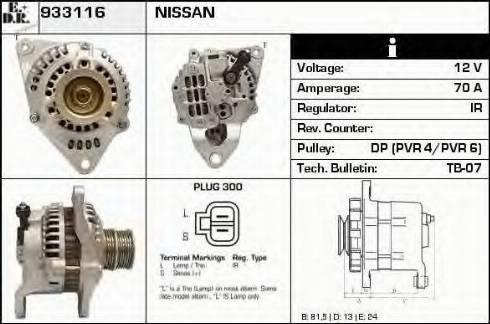 EDR 933116 - Alternator autospares.lv