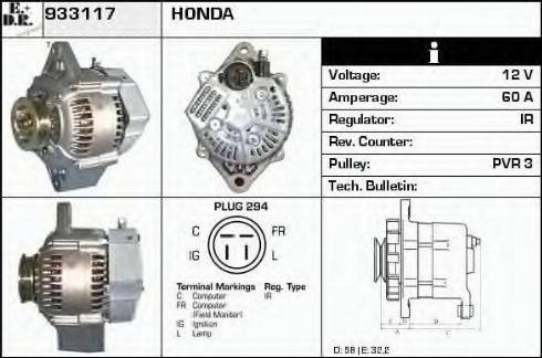 EDR 933117 - Alternator autospares.lv