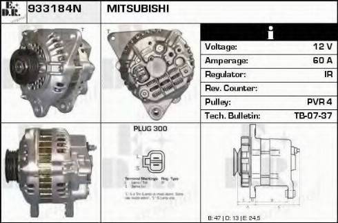 EDR 933184N - Alternator autospares.lv