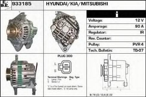 EDR 933185 - Alternator autospares.lv