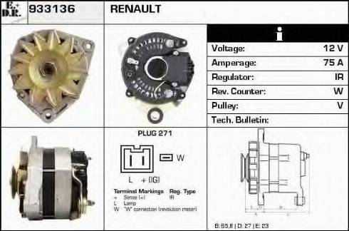 EDR 933136 - Alternator autospares.lv