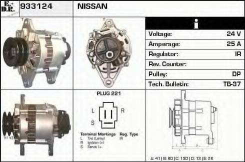 EDR 933124 - Alternator autospares.lv