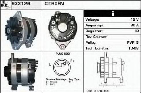 EDR 933126 - Alternator autospares.lv