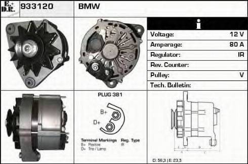 EDR 933120 - Alternator autospares.lv