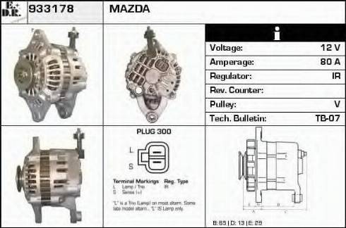 EDR 933178 - Alternator autospares.lv