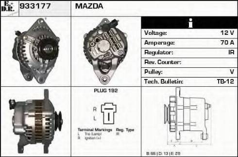 EDR 933177 - Alternator autospares.lv