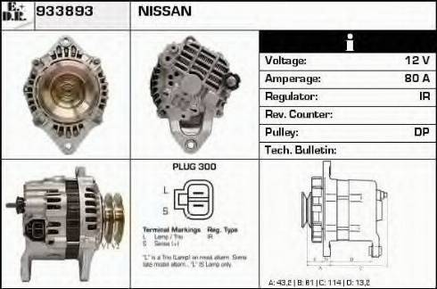 EDR 933893 - Alternator autospares.lv