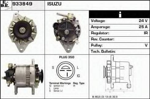 EDR 933849 - Alternator autospares.lv