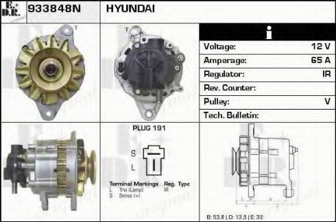 EDR 933848N - Alternator autospares.lv