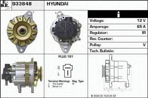 EDR 933848 - Alternator autospares.lv