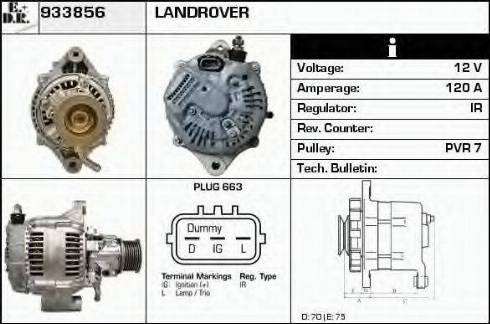 EDR 933856 - Alternator autospares.lv