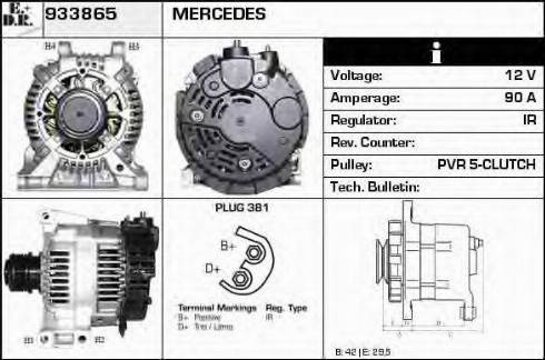 EDR 933865 - Alternator autospares.lv