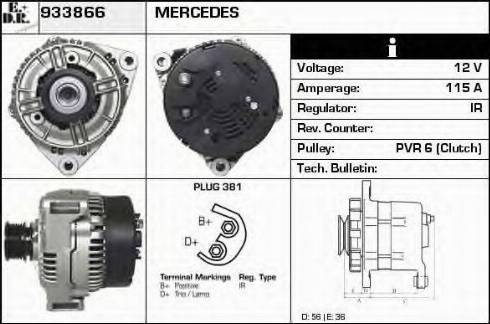 EDR 933866 - Alternator autospares.lv