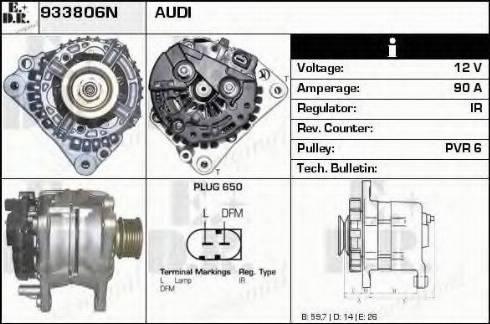 EDR 933806N - Alternator autospares.lv