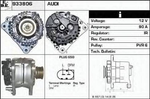 EDR 933806 - Alternator autospares.lv