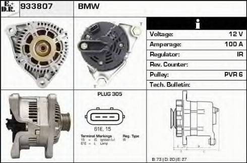 EDR 933807 - Alternator autospares.lv