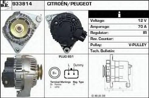 EDR 933814 - Alternator autospares.lv