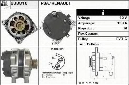 EDR 933818 - Alternator autospares.lv