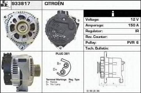 EDR 933817 - Alternator autospares.lv