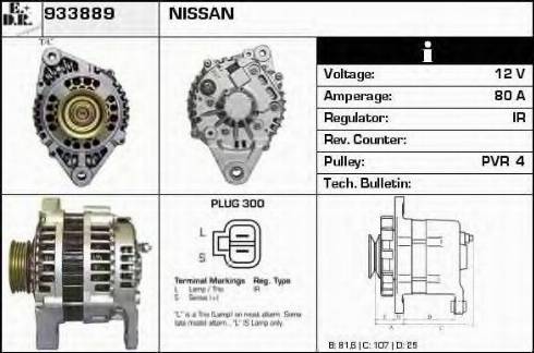 EDR 933889 - Alternator autospares.lv