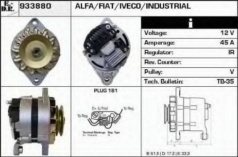 EDR 933880 - Alternator autospares.lv