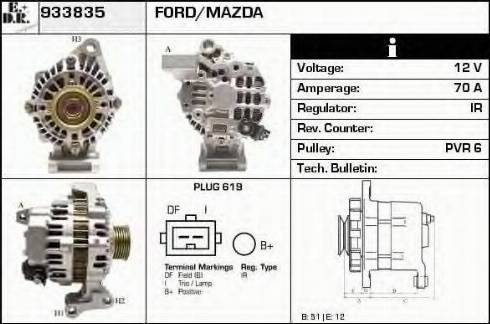 EDR 933835 - Alternator autospares.lv