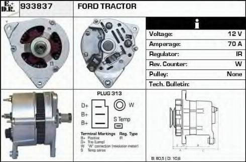 EDR 933837 - Alternator autospares.lv