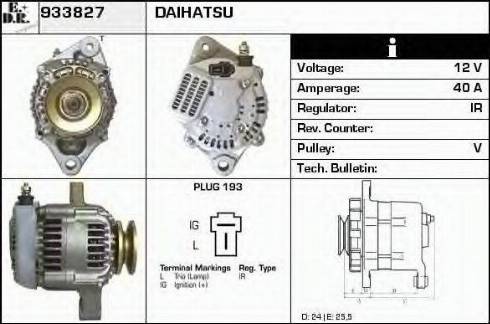 EDR 933827 - Alternator autospares.lv