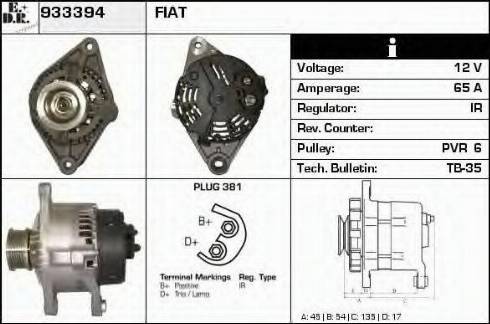 EDR 933394 - Alternator autospares.lv