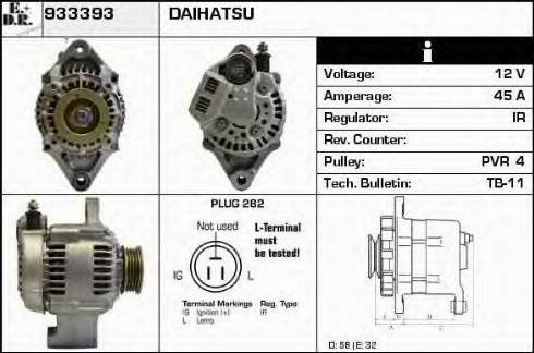 EDR 933393 - Alternator autospares.lv