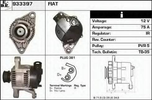 EDR 933397 - Alternator autospares.lv