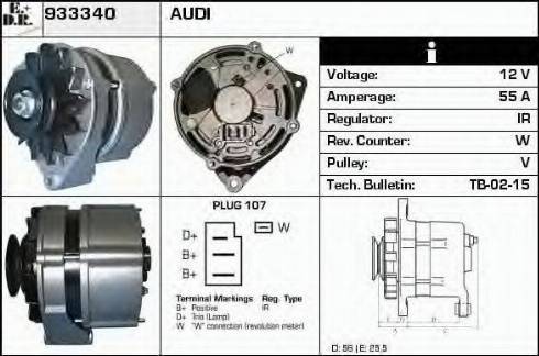 EDR 933340 - Alternator autospares.lv