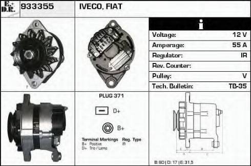 EDR 933355 - Alternator autospares.lv