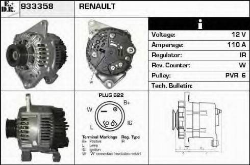 EDR 933358 - Alternator autospares.lv