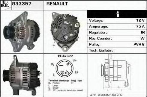 EDR 933357 - Alternator autospares.lv