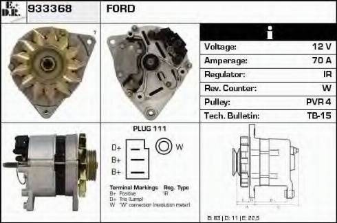 EDR 933368 - Alternator autospares.lv