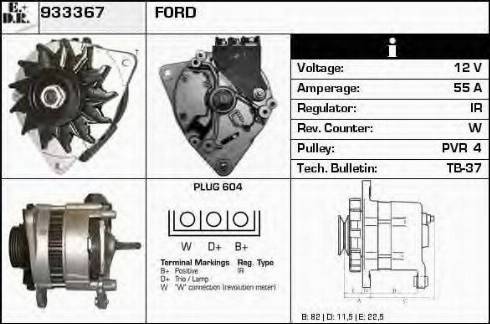 EDR 933367 - Alternator autospares.lv