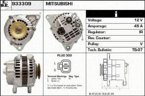 EDR 933309 - Alternator autospares.lv