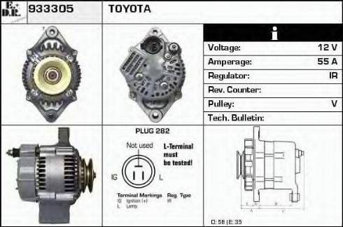 EDR 933305 - Alternator autospares.lv