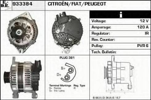 EDR 933384 - Alternator autospares.lv